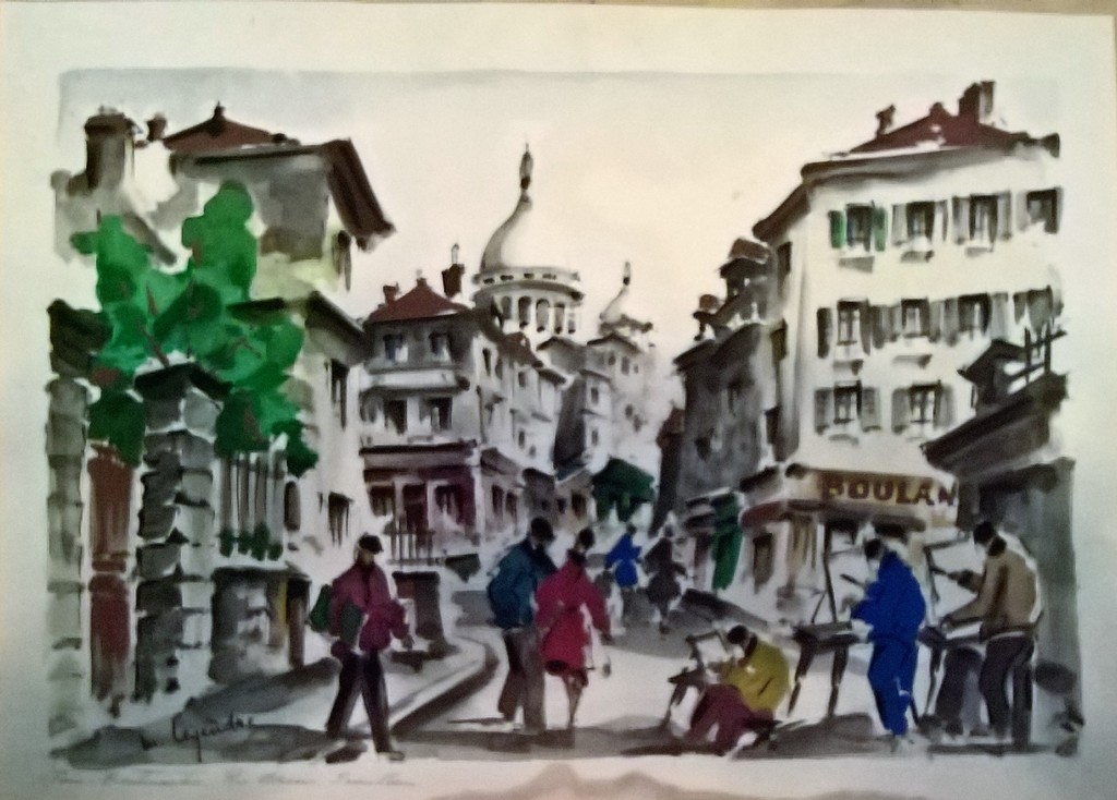 M Legendre, aquarel, montmartre kopen? Bied vanaf 45!