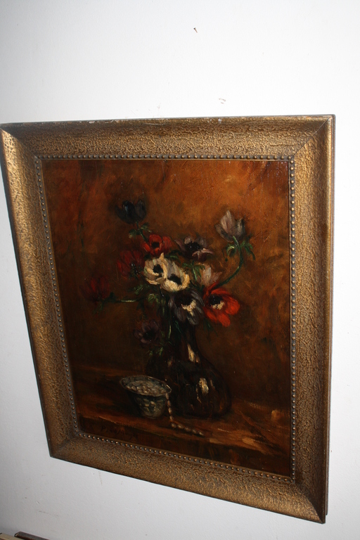 stilleven met bloemen ART DECO SCHILDERIJ van PJ van de MEIJDE kopen? Bied vanaf 1!
