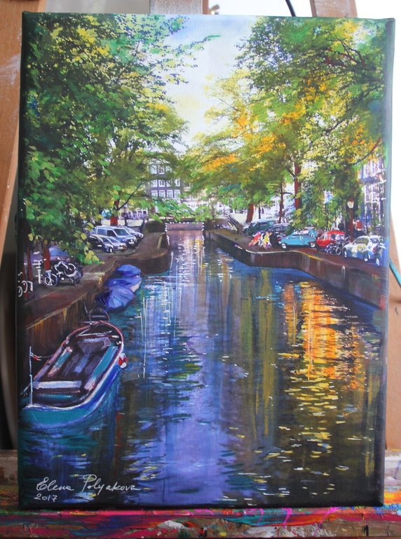 Elena Polyakova:  Een zomerdag , Gemengde techniek kopen? Bied vanaf 60!