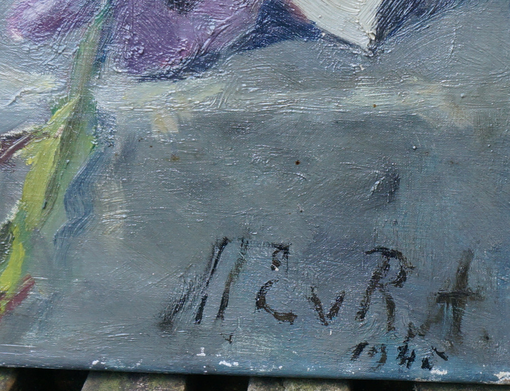 Van Regteren Altena(Amsterdamse Joffer) :olieverf,Stilleven met fles engladiolen kopen? Bied vanaf 235!