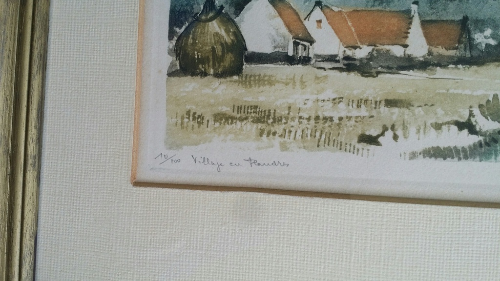 Roger Hebbelinck, Kleurenets, Dorpsgezicht - Villages en Flandres. kopen? Bied vanaf 35!
