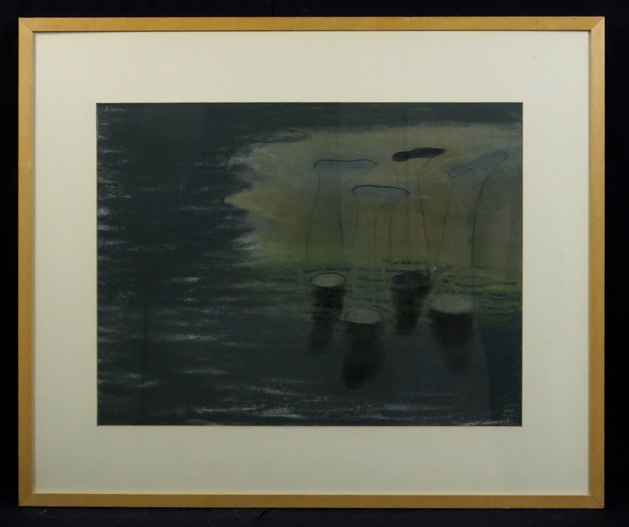 Carola Rombouts: Tekening, Zonder titel - Ingelijst verkocht voor € 35!