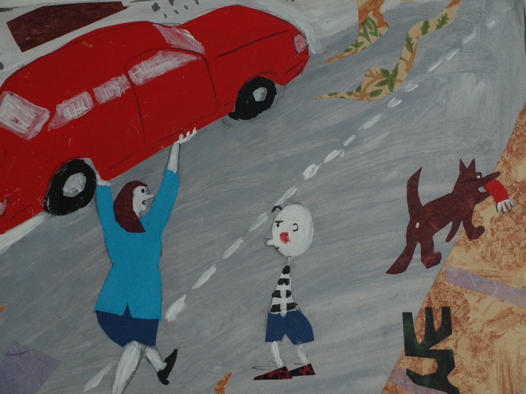 Daan Remmerts de Vries: Acryl en collage , Het leven is raar 7 – Ingelijst -1997 kopen? Bied vanaf 1!
