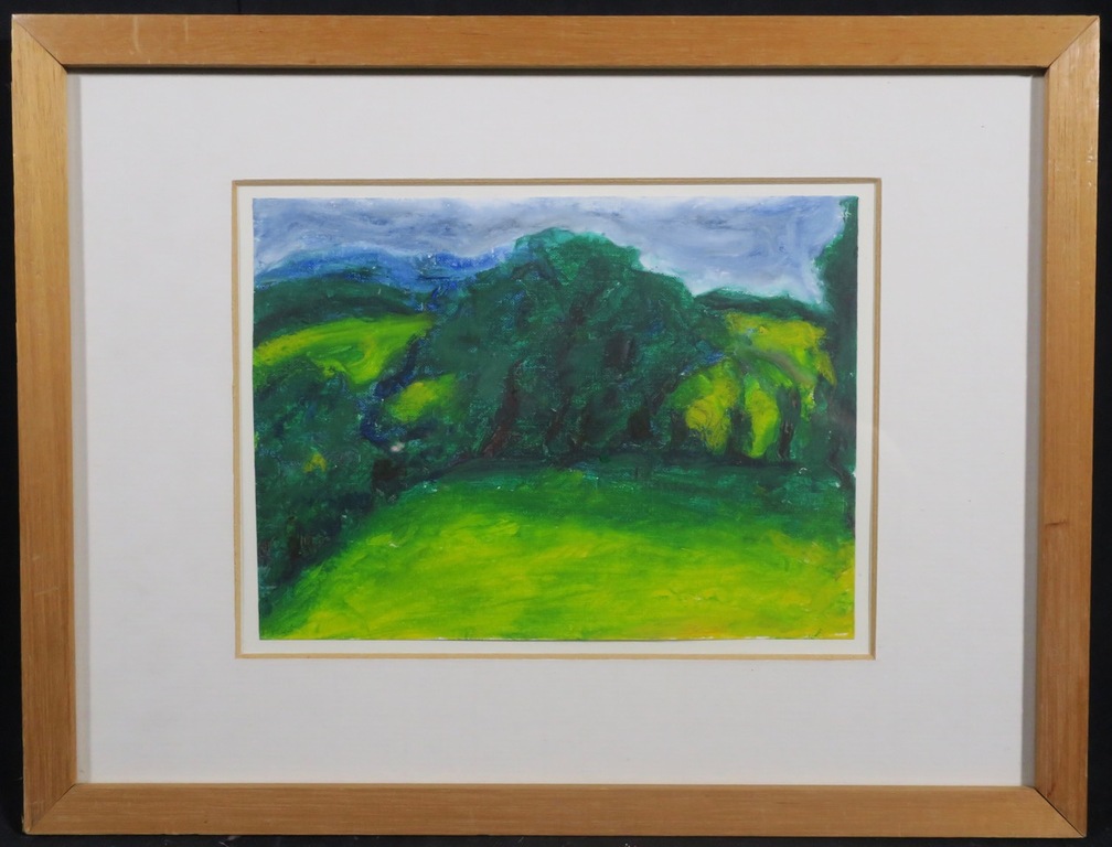 Marianne Heemskerk: Olieverf op papier, Iers landschap Tipperary - Ingelijst kopen? Bied vanaf 1!
