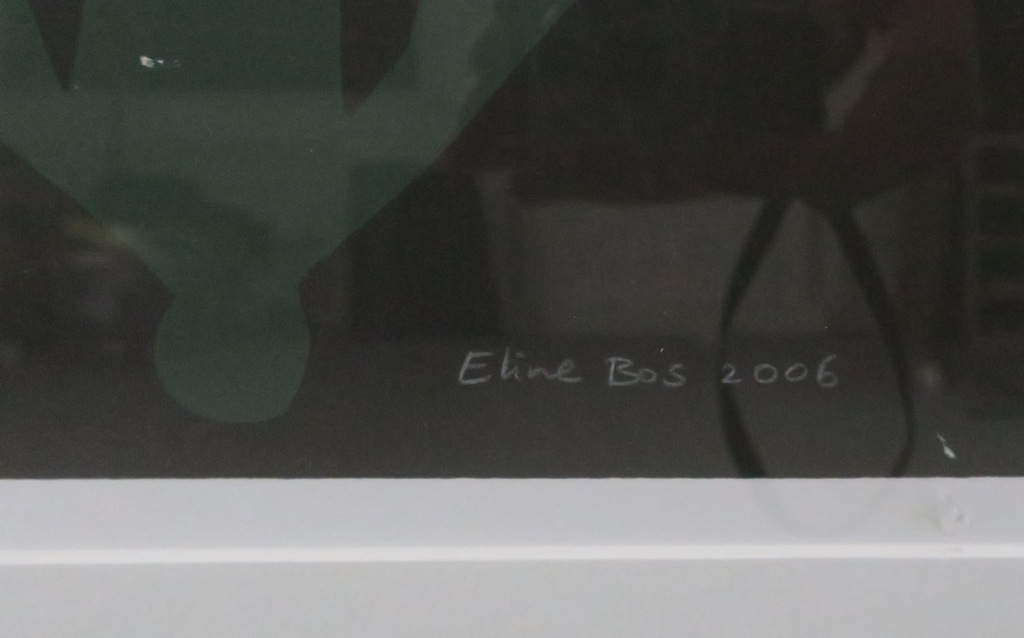 Eline Bos: Zeefdruk, Z.T. - Ingelijst kopen? Bied vanaf 1!