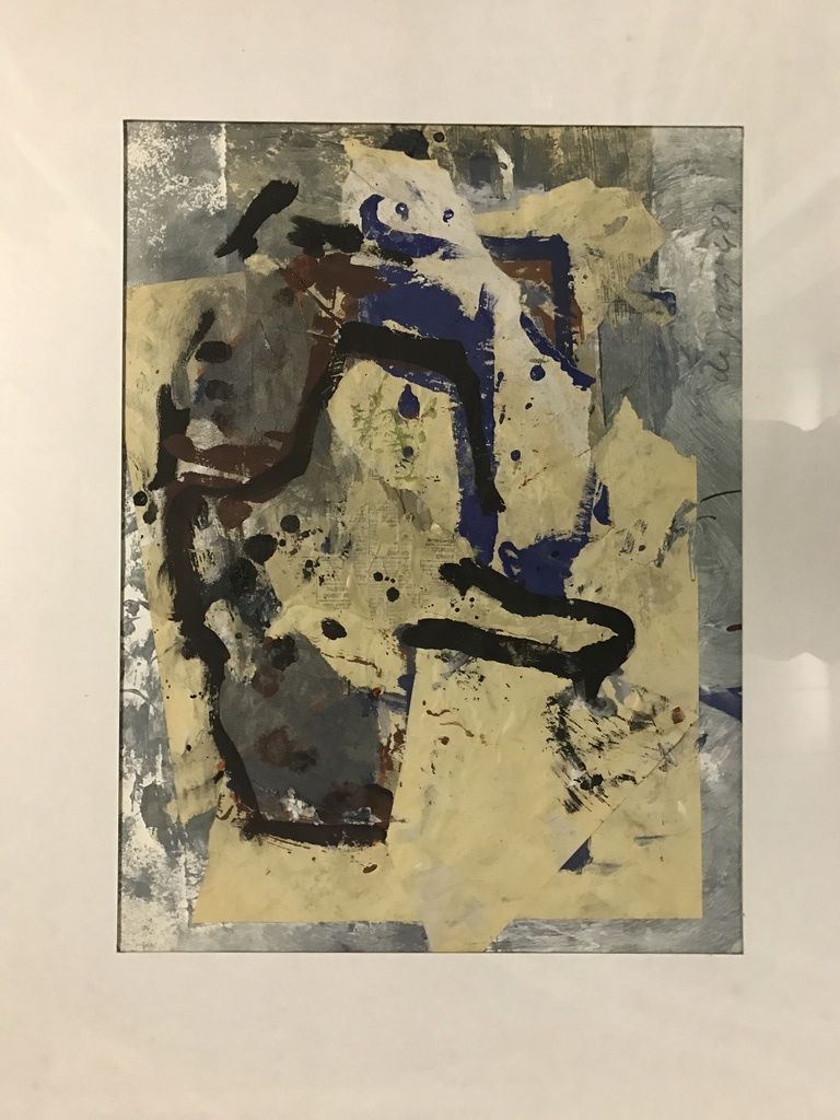 Leo de Jong gemengde technieken op papier, gesigneerd. 1987 verkocht voor € 55!