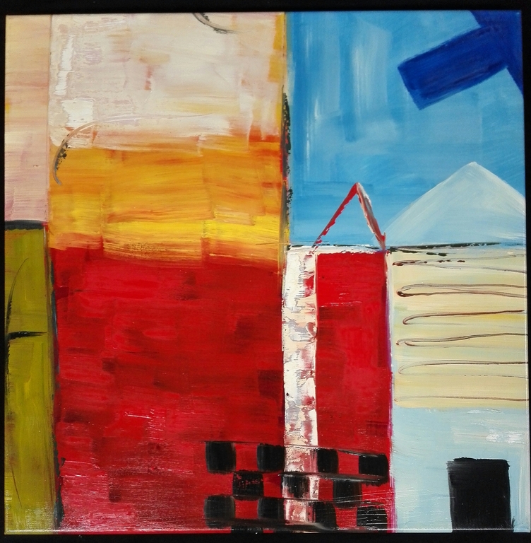 Han Teng, origineel op linnen in lijst verkocht voor € 100!