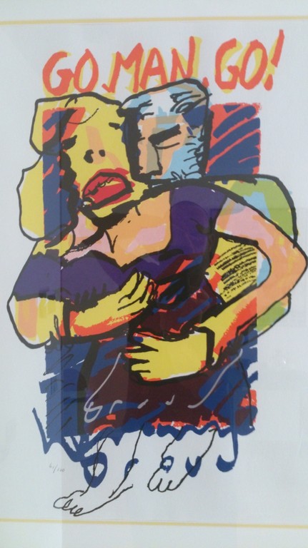 Herman Brood, zeefdruk, 'Go Man Go!' verkocht voor € 320!