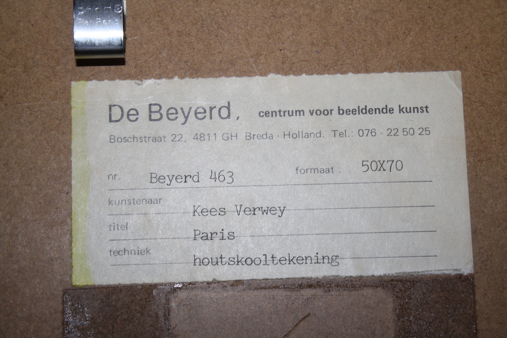 KEES VERWEY - STRAATJE PARIJS kopen? Bied vanaf 500!