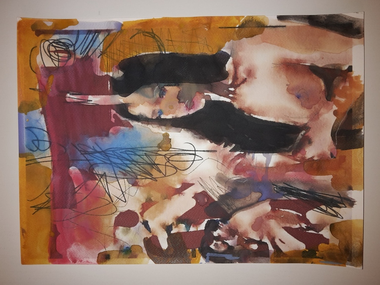 Peter Klashorst - Old & young - gemengde techniek op papier - gesigneerd kopen? Bied vanaf 90!