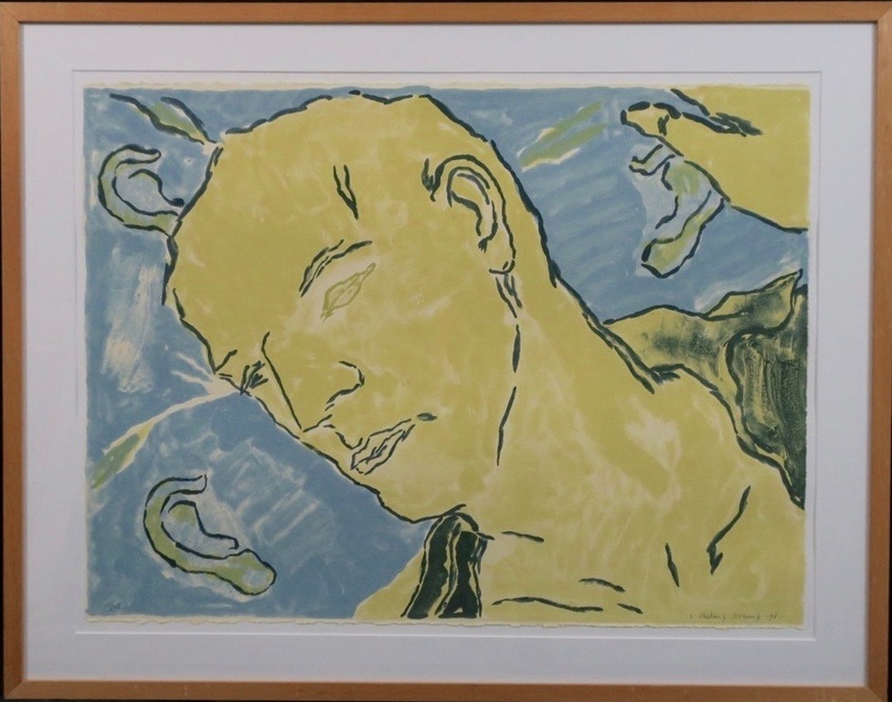 Koen Ebeling Koning: Litho, Man - Ingelijst kopen? Bied vanaf 20!