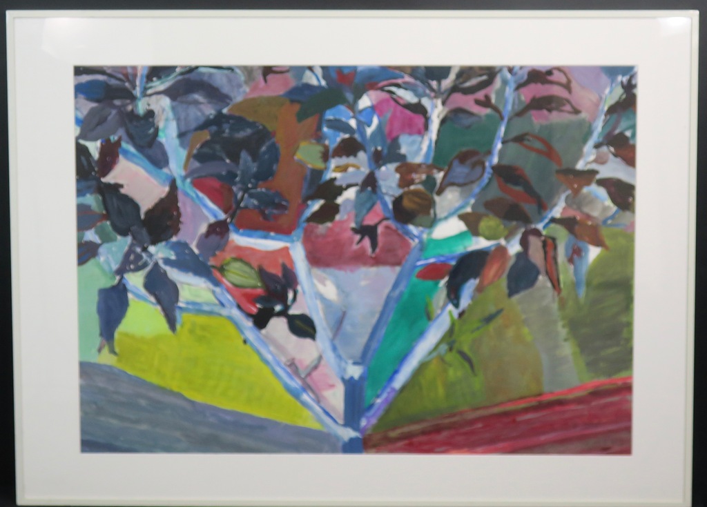 Hans Ebeling Koning: Gouache, Waaierstruik -Ingelijst verkocht voor € 130!