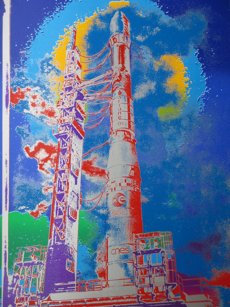 Henk van der Vet, Ariane 01 Lanceerbasis, Zeefdruk kopen? Bied vanaf 35!