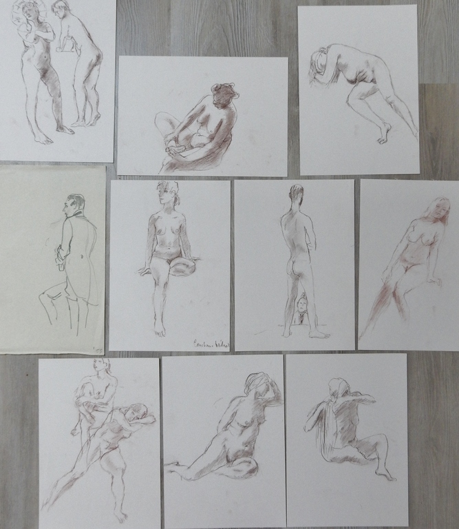 Constance Wibaut (1920-2014) - serie naakten 10x verkocht voor € 50!