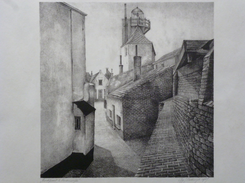 Gijs J. Voskuyl - litho - Vischpoort te Harderwijk kopen? Bied vanaf 25!