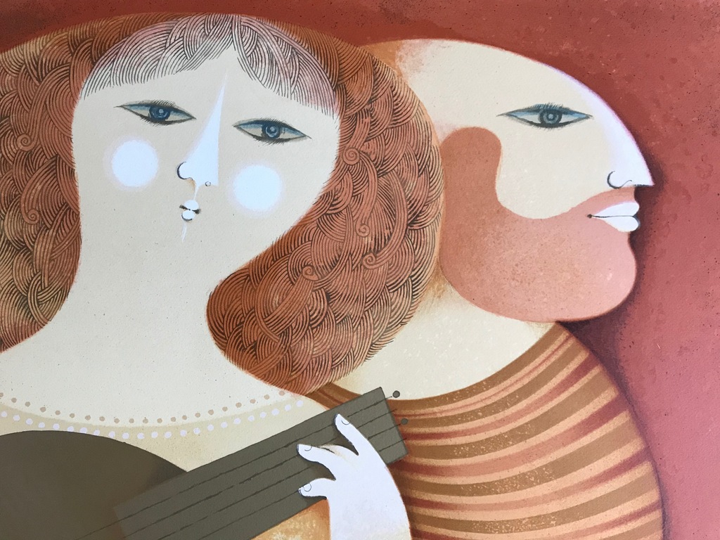 Samy Briss - Melody for a bird - Kleurenlithografie - gesigneerd kopen? Bied vanaf 100!