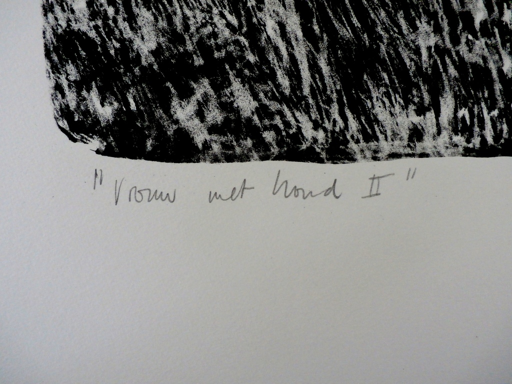 Henri de Haas - Litho: Vrouw met Hond II - 1967 kopen? Bied vanaf 40!