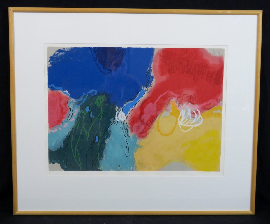 Henk van Vessem: Zeefdruk, Een voorbijezomer I - Ingelijst (Groot) verkocht voor € 40!