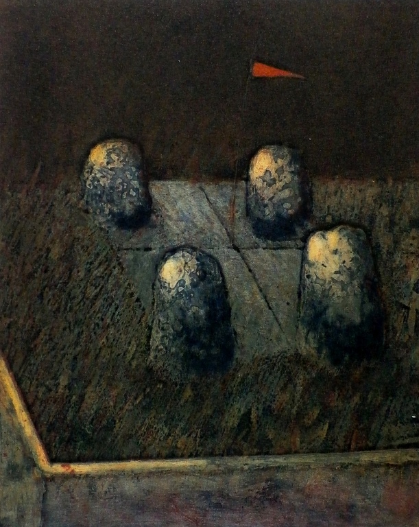 Elmar Gille - ets: Il campo di battaglia verkocht voor € 55!