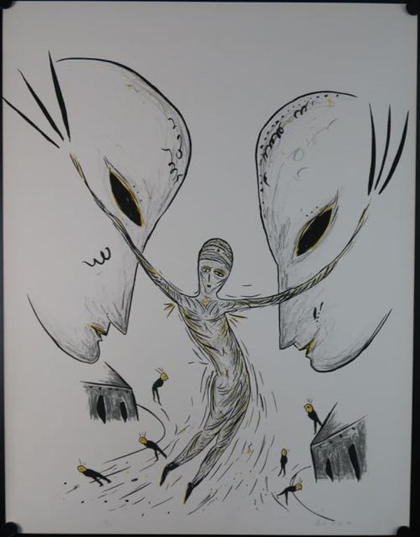 Henk Visch: Litho, Zonder titel kopen? Bied vanaf 80!