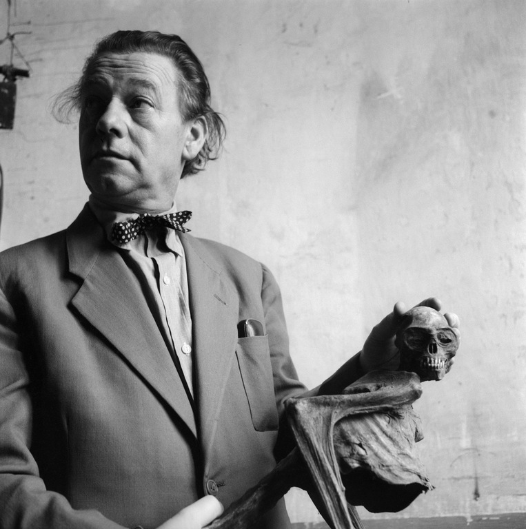 Melle Oldeboerrigter- inkttekening -  vechtende surrealistisch figuren - 1953 kopen? Bied vanaf 150!