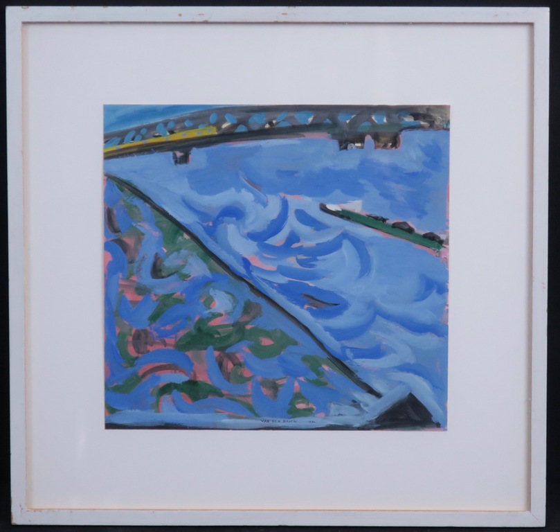 Rene van den Broek: Gouache, Zaltbommel -Ingelijst kopen? Bied vanaf 20!