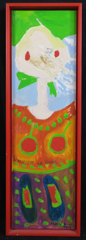 Meertje Kaal: Acryl op board, Wachten op Godot - Ingelijst kopen? Bied vanaf 1!