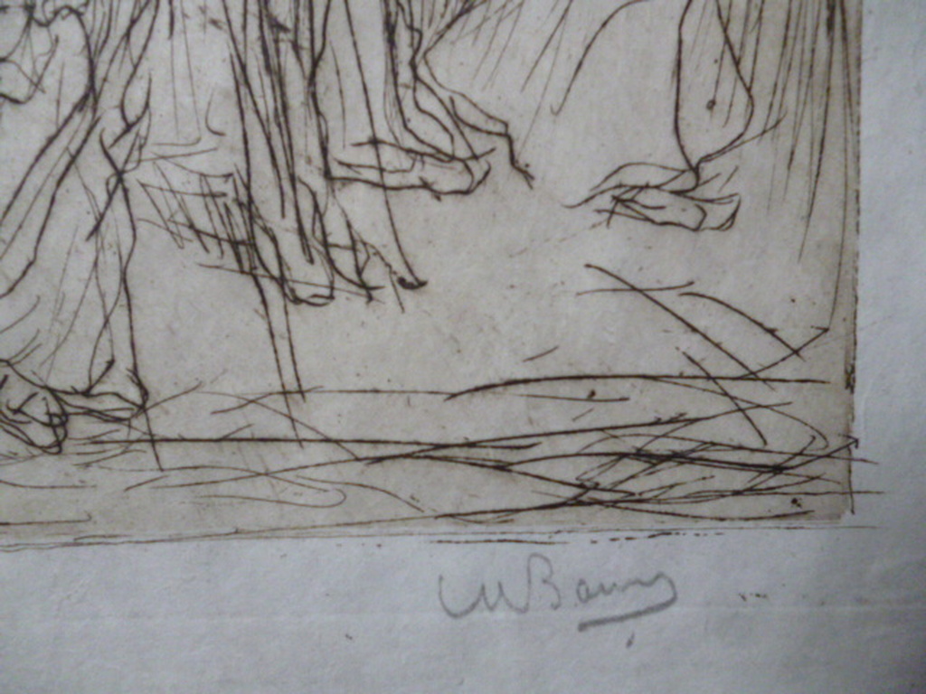 Marius Bauer - ets - Een vizier kopen? Bied vanaf 200!