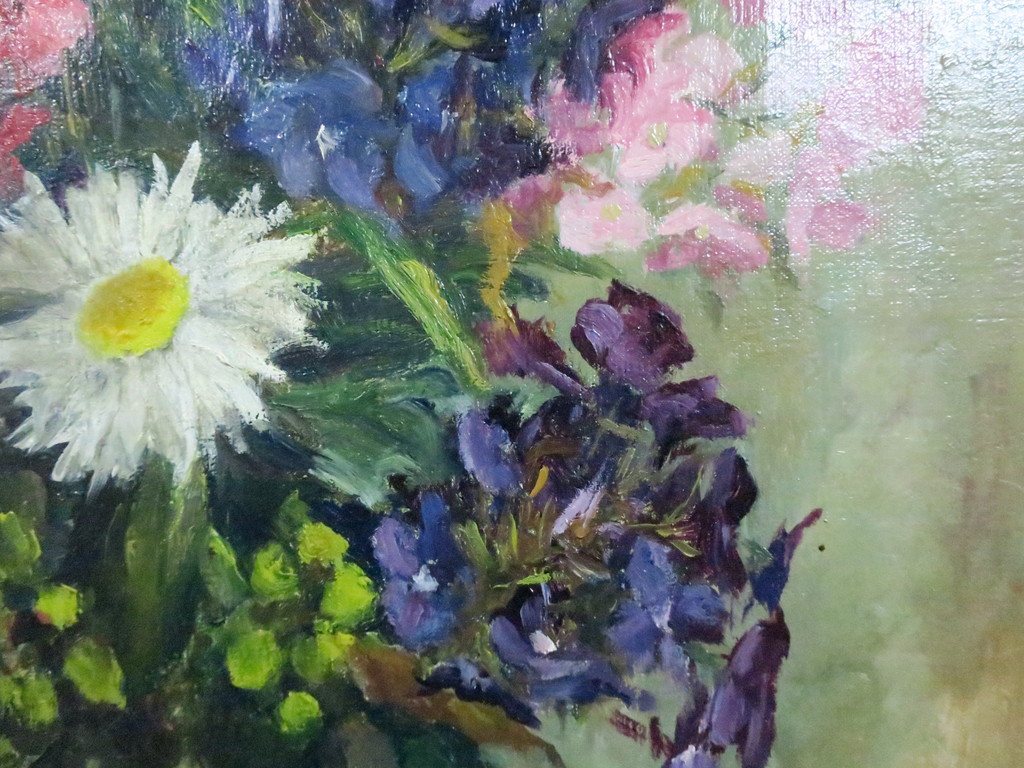 Jord van Calker: Olieverf op doek, Bloemenweelde I - Ingelijst kopen? Bied vanaf 80!