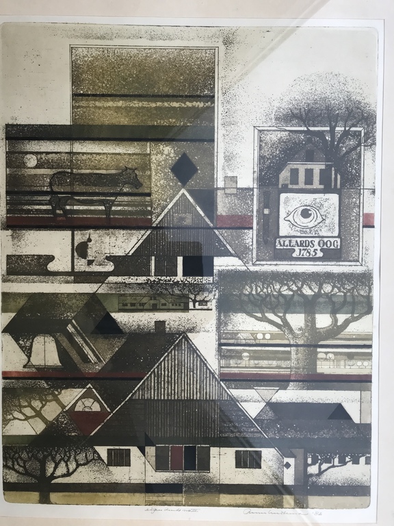Anne Huitema, ets, Witte Huis verkocht voor € 55!