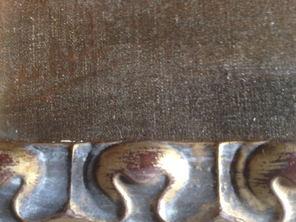 Schilderij Violen in vaas - gesigneerd 46 X 40 cm -in oude lijst. kopen? Bied vanaf 35!