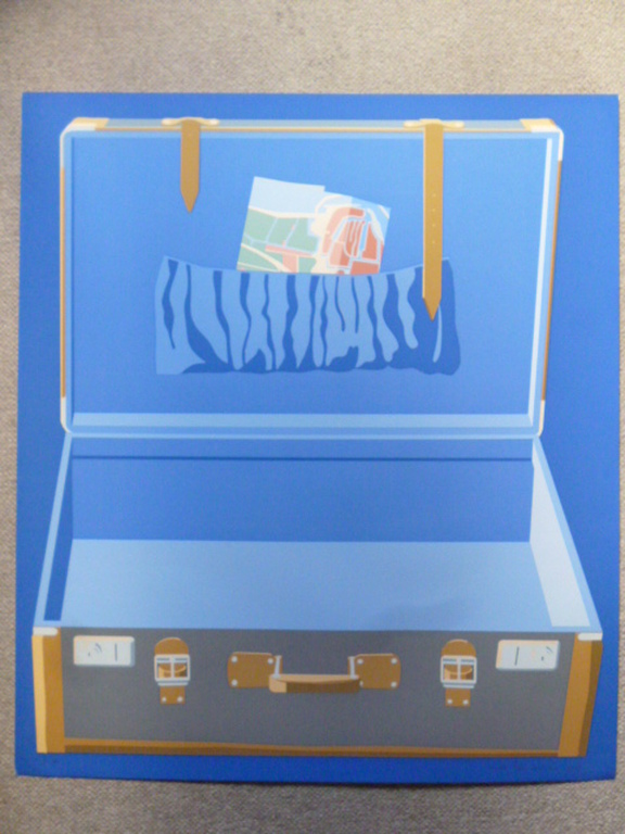 Lode Pemmelaar - kleurenlitho - Reiskoffer kopen? Bied vanaf 45!