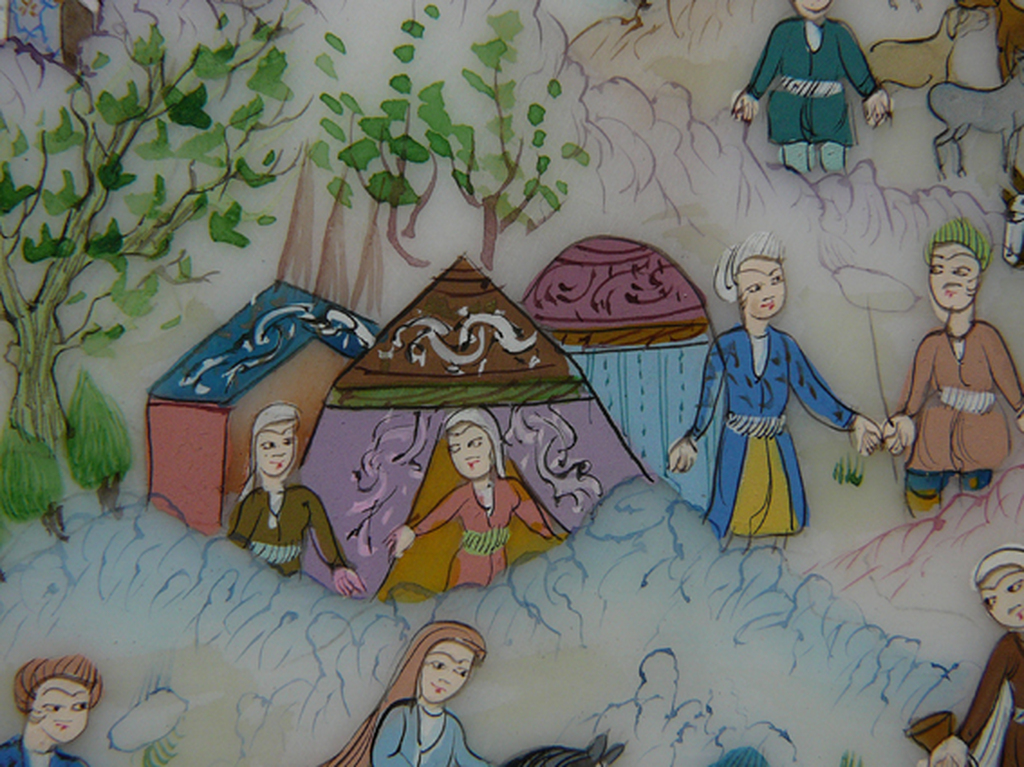 'Dorpsleven aan Beek' -onbekende kunstenaar / Arabic art- kopen? Bied vanaf 75!