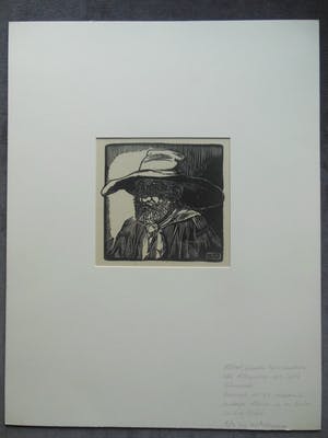 Gerard P.L. Hilhorst - Houtsnede uit Wendingen 1919, Schaapherder kopen? Bied vanaf 10!