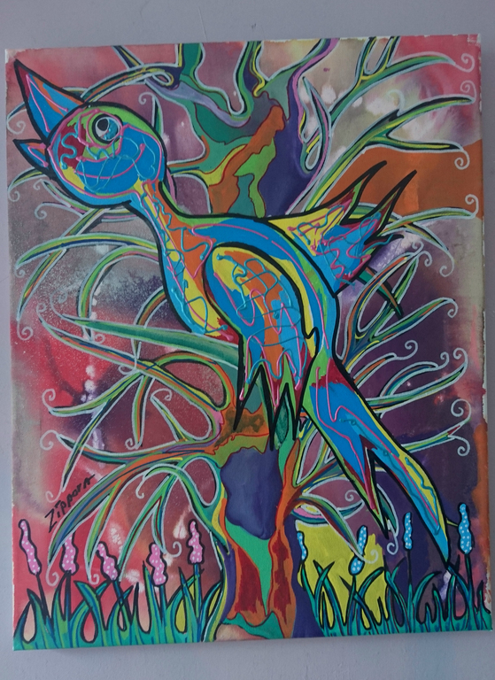 Zippora Meijer  Bird Of Peace acryl op doek 40/50 cm kopen? Bied vanaf 1!