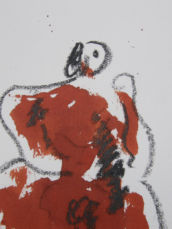 Anton Heyboer: Gemengde techniek, vrouw met kind kopen? Bied vanaf 125!