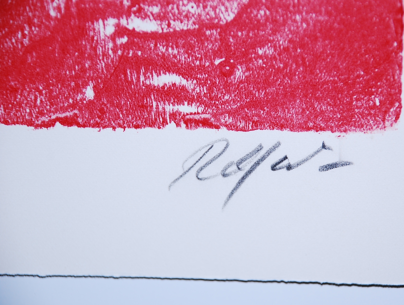 Robert Jacobsen: Houtsnede groot formaat. Compositie in rood kopen? Bied vanaf 100!