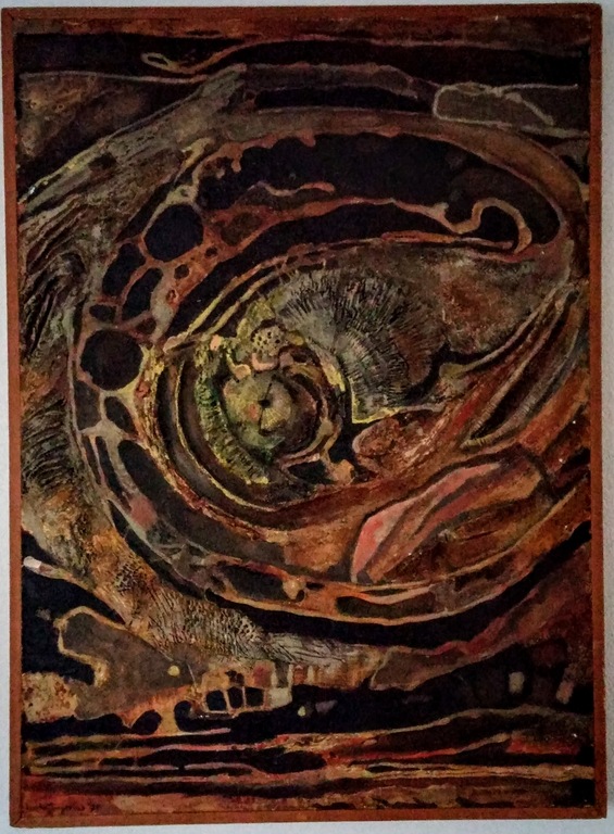 Ian Jongerius: Schilderij met natuurlijke elementen op canvas, Titel onbekend kopen? Bied vanaf 100!