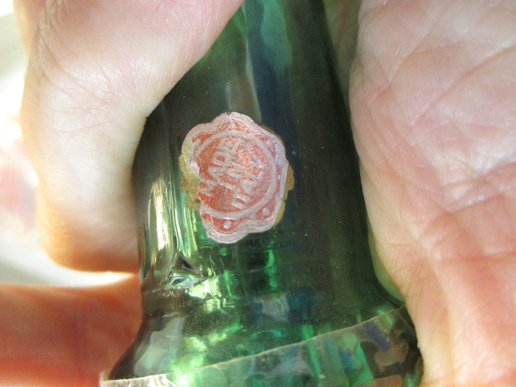 Grote groen glazen stop fles van Italiaanse makelij kopen? Bied vanaf 15!