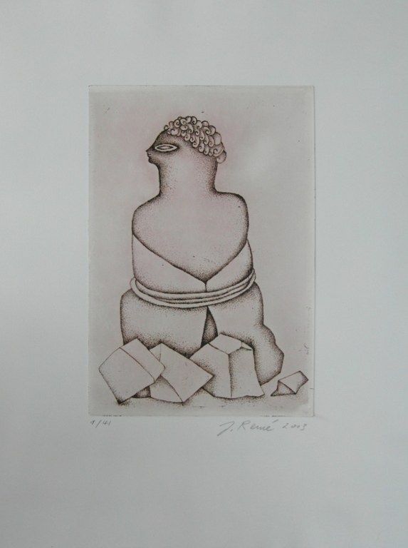 Jörg Remé - ets - ode aan Michelangelo kopen? Bied vanaf 25!