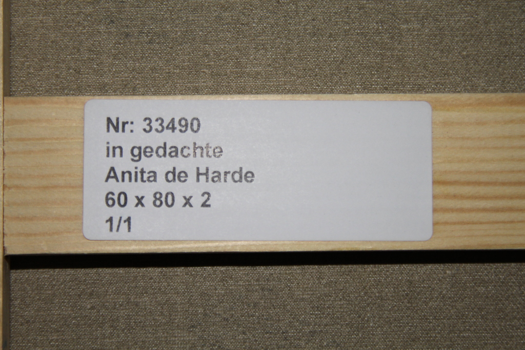 Anita de Harde, Acrylverf op doek, 'In gedachte' kopen? Bied vanaf 65!