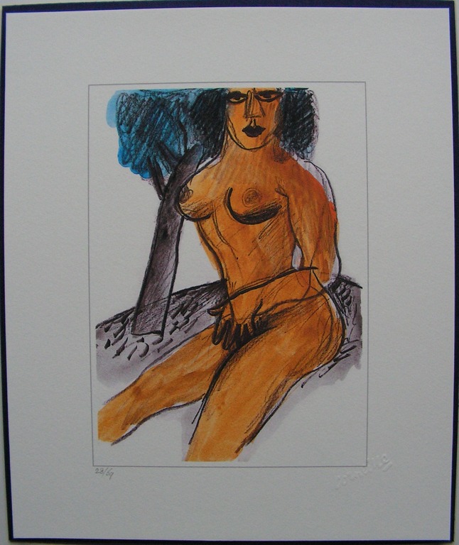 Corneille  -  piezo grafiek  -  naakt onde een boom kopen? Bied vanaf 1!