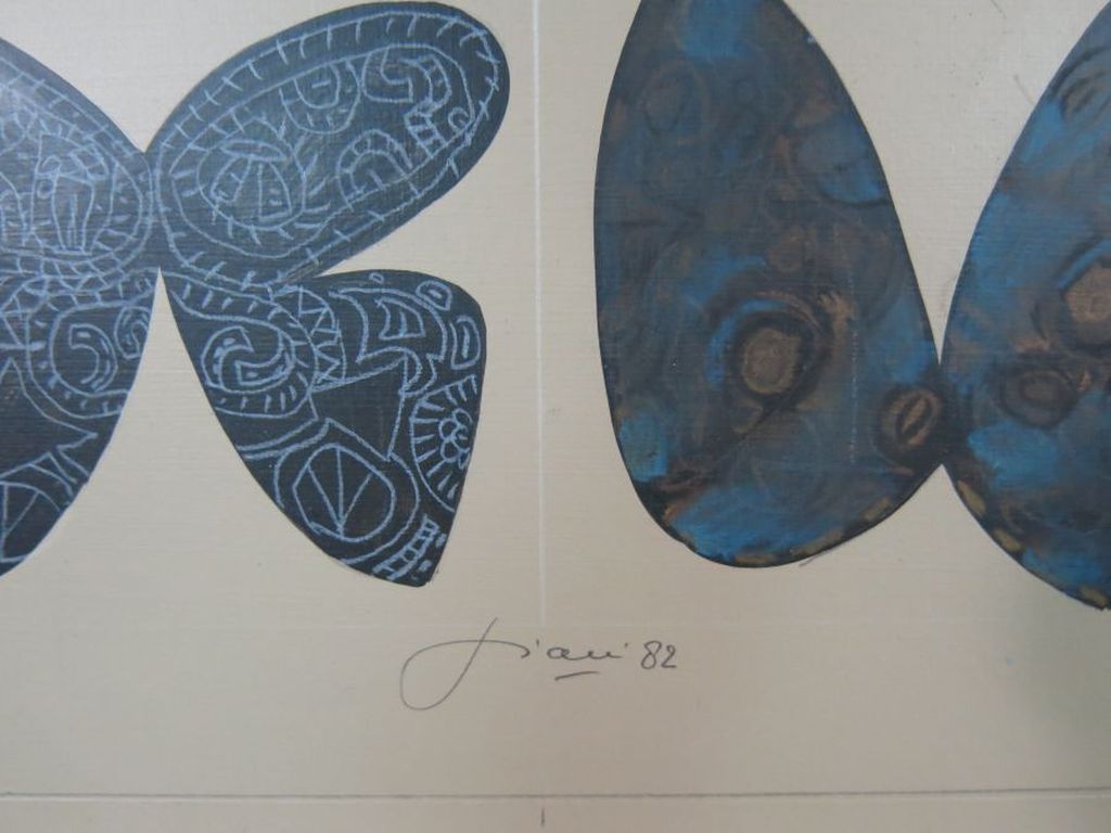 Rob Figee: Acryl en potlood: Vlinders kopen? Bied vanaf 1!