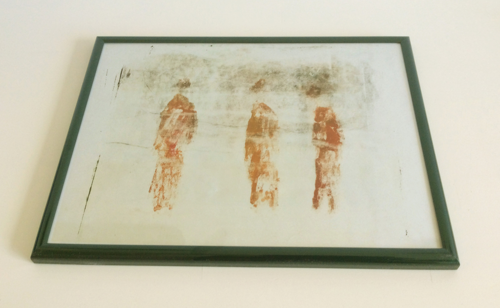 Irene Joffroy - Drie etherische figuren - olieverf op papier, gelijst kopen? Bied vanaf 40!