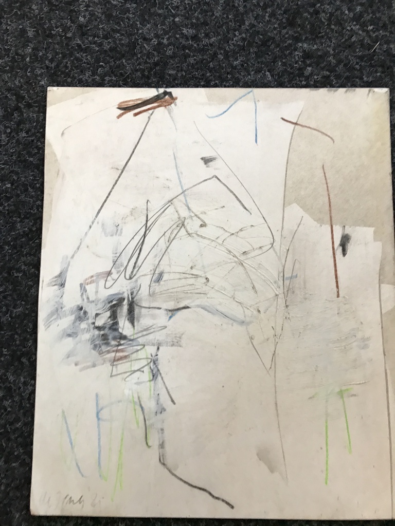 2 x Leo de Jong gemengde technieken op papier, gesigneerd. 1985 kopen? Bied vanaf 1!