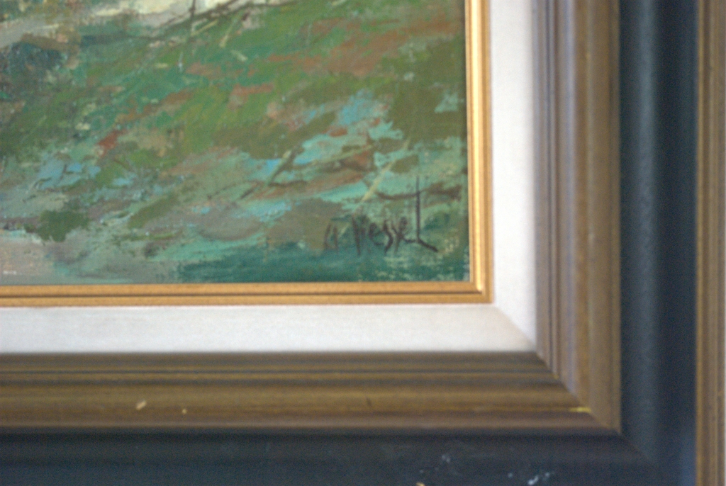 Boerenlandschap - olieverf op doek, groot - gesigneerd kopen? Bied vanaf 95!