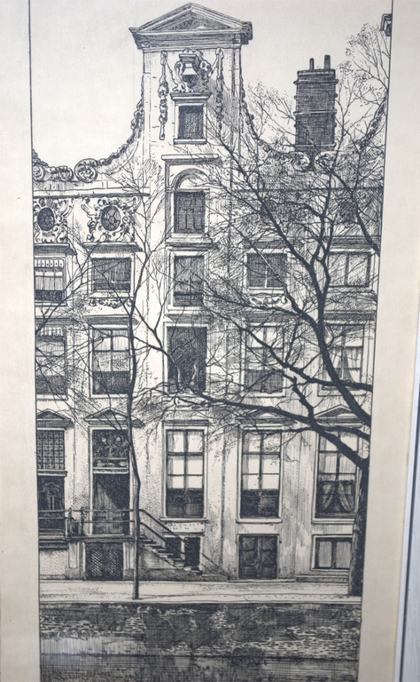 INKTTEKENING - CROMHOUTHUIS - HERENGRACHT 366, AMSTERDAM verkocht voor € 65!
