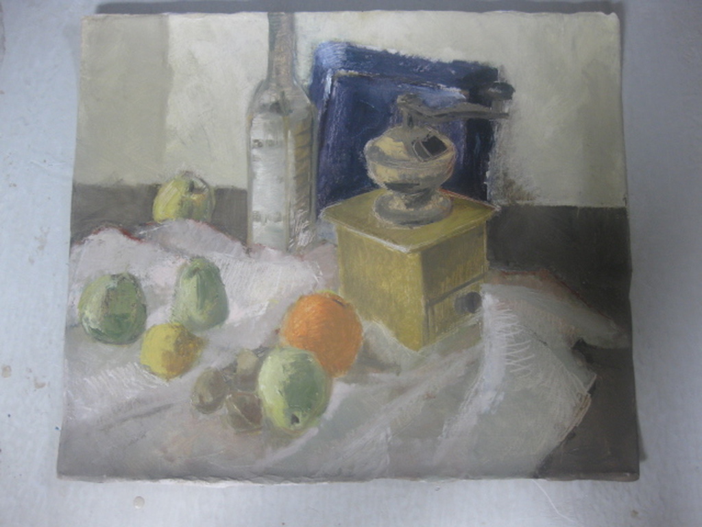 Schildering op papier van Wilhelmina van den Eerenbeemt - olieverf kopen? Bied vanaf 1!