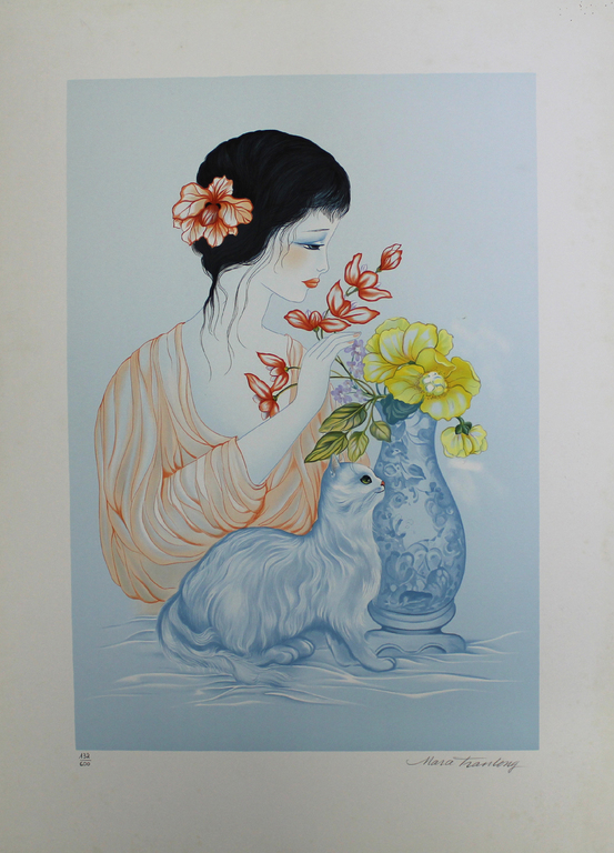 Mara Tran Long - Originele handgesigneerde kleuren litho  kopen? Bied vanaf 30!