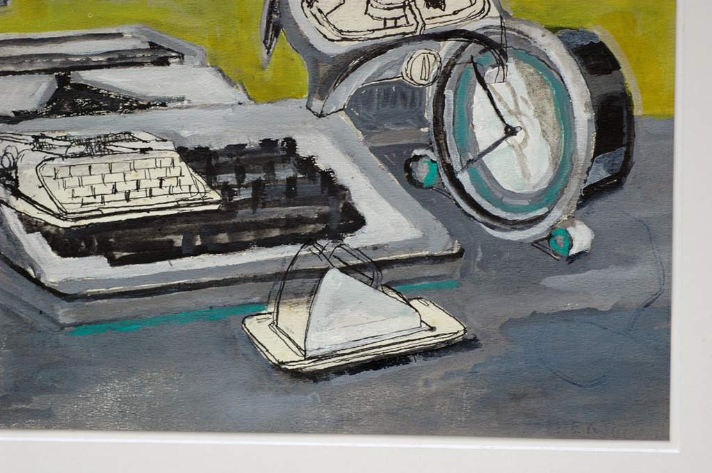 Hans Ebeling Koning, verf en inkt op papier, Gedumpt kopen? Bied vanaf 50!